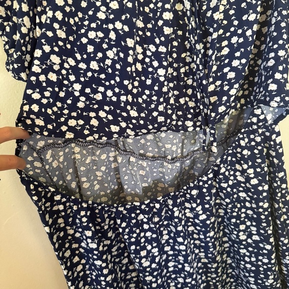 Boho Navy Summer Dress - Size Large - Picture 3 of 5